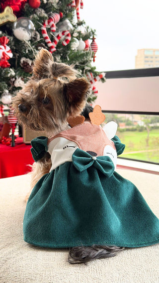 Vestido Enchanted Deer green